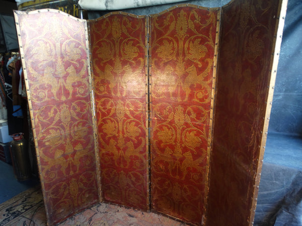 Spanish Leather Screen, 4 Panels F2328