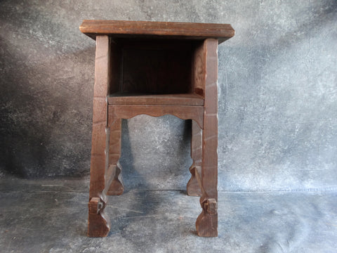 Monterey Old Wood A-Frame Bedside Table - RARE - F2373