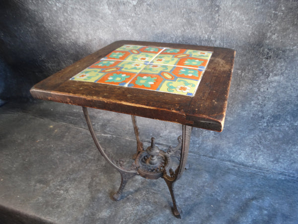 Taylor Tile Table with Wrought Iron Base F2390