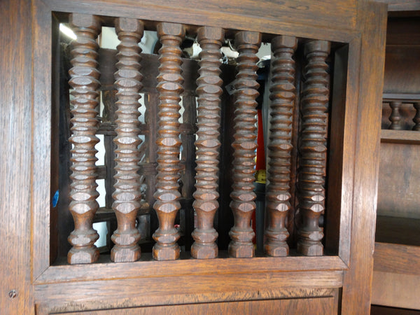 Spanish Revival Hand-Carved Hutch from the Wrigley Estate F2399