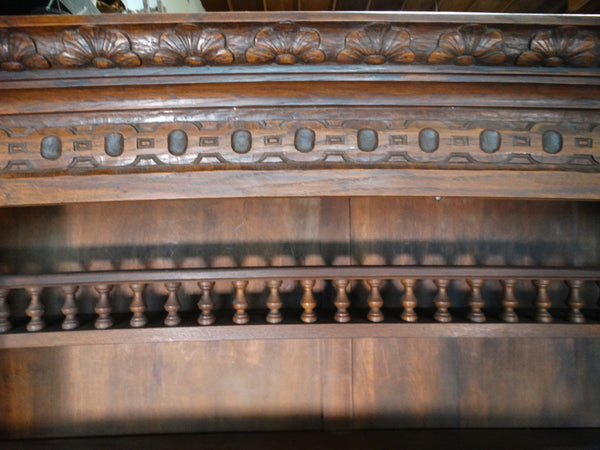 Spanish Revival Hand-Carved Hutch from the Wrigley Estate F2399