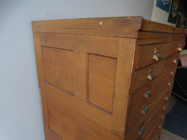 Yawman & Erbe Mfg. Co. Oak Flat File Cabinet F2418