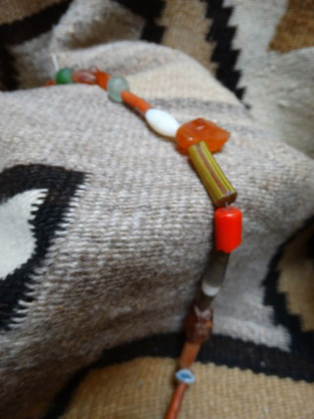 American Indian Trade Beads Orange & Red