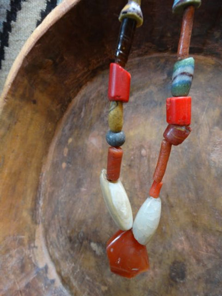 American Indian Trade Beads Orange & Red