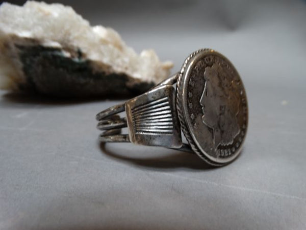 Native American Silver Dollar Coin Cuff