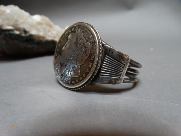 Native American Silver Dollar Coin Cuff