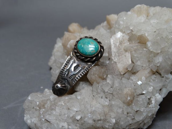 Silver and Turquoise Navajo Shoe/Lapel Clip