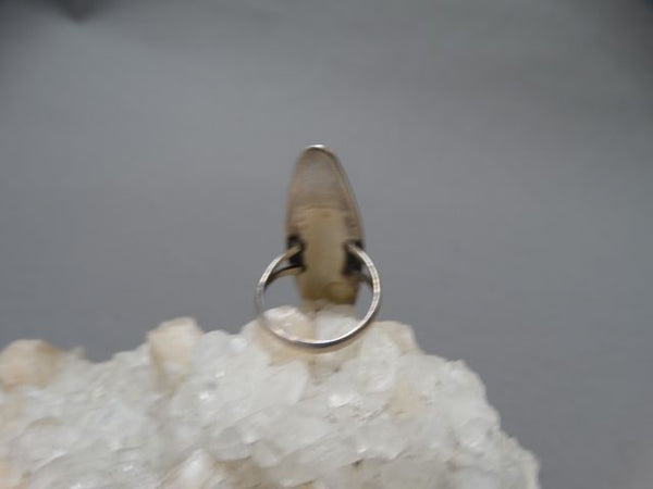 Native American Silver and Coral Ring Size 8.5