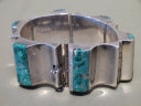 Los Castillos Silver and Turquoise Cuff