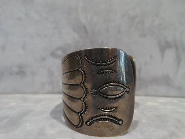 Navajo Silver Hand-stamped Cuff