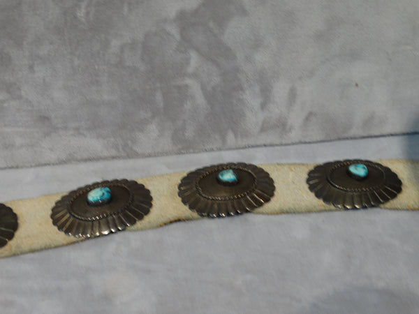 Navajo Silver and Turquoise Belt