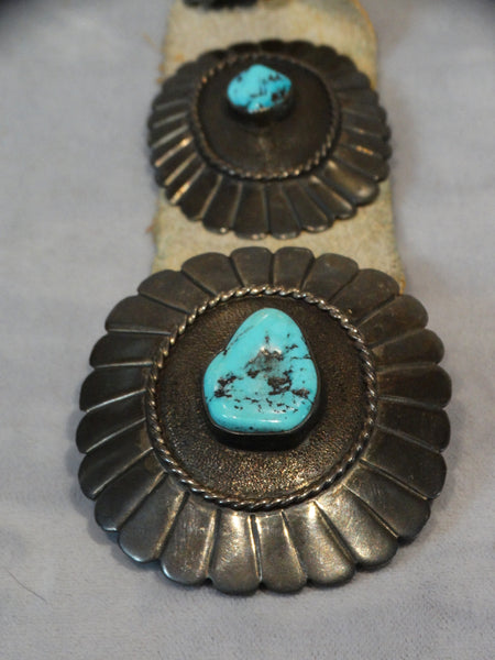 Navajo Silver and Turquoise Belt