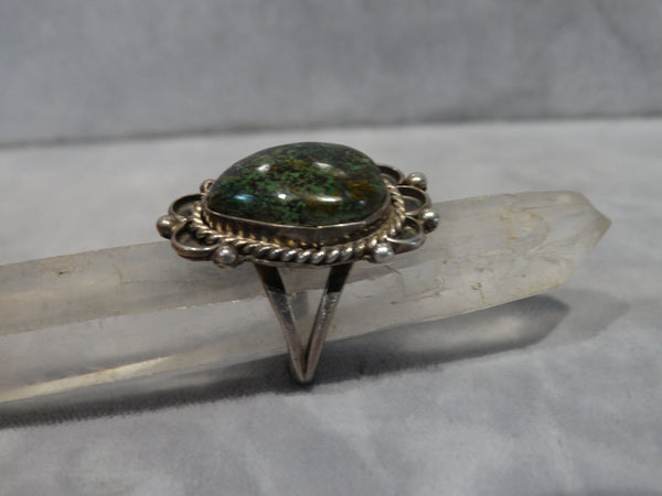 Navajo Silver and Turquoise Single Stone Ring