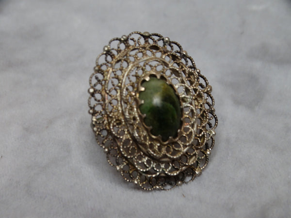 Mexican Silver Wire Medallion Ring