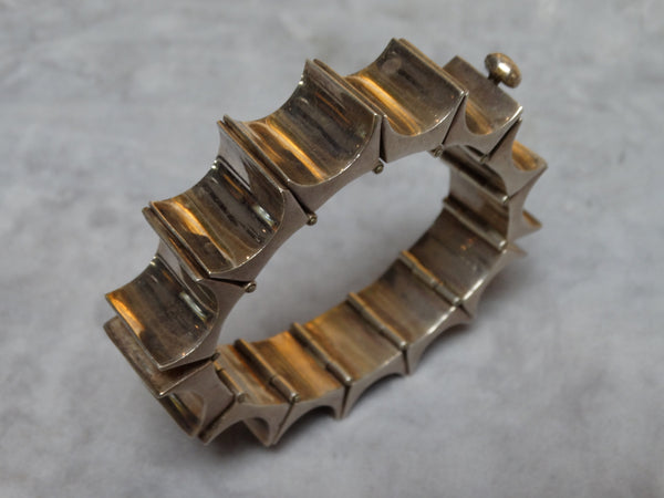 Mexican Mid-Century Silver Bracelet in the style of Antonio Pineda