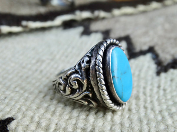 Navajo Silver and Turquoise Ring