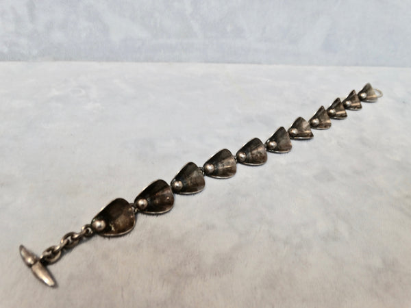 Mid-Century Modern Danish Silver Bracelet, 11 links
