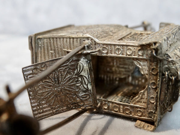 Silver Chinese Palanquin with Bearers