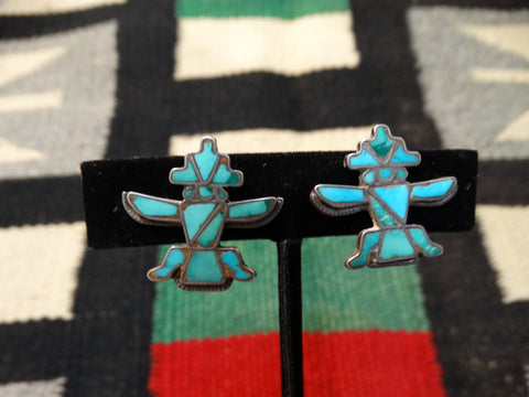 Hopi Turquoise Thunderbird Earrings