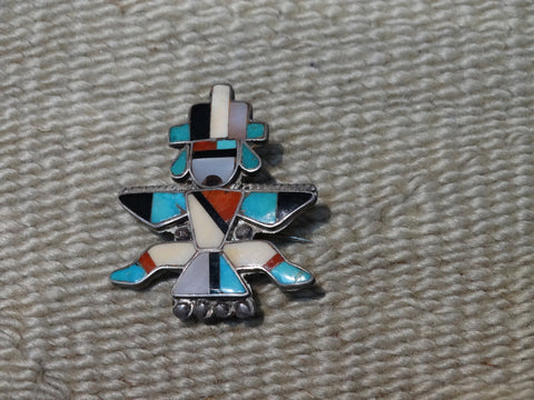 Hopi Multi-stone Dancer Pin