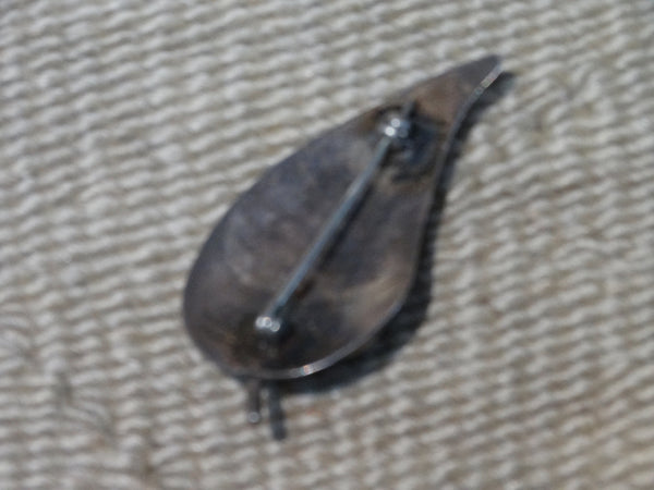 Navajo Single-stone Leaf Pin c 1940