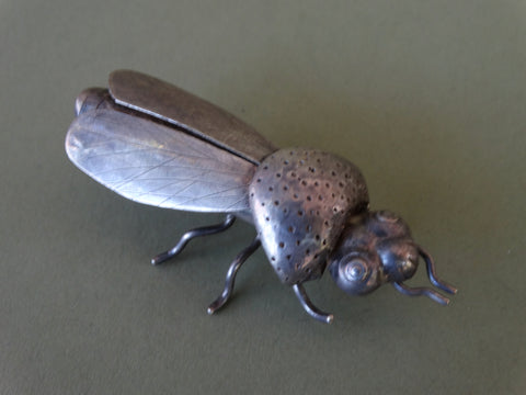 Mexican Sterling Silver Cicada Brooch J283