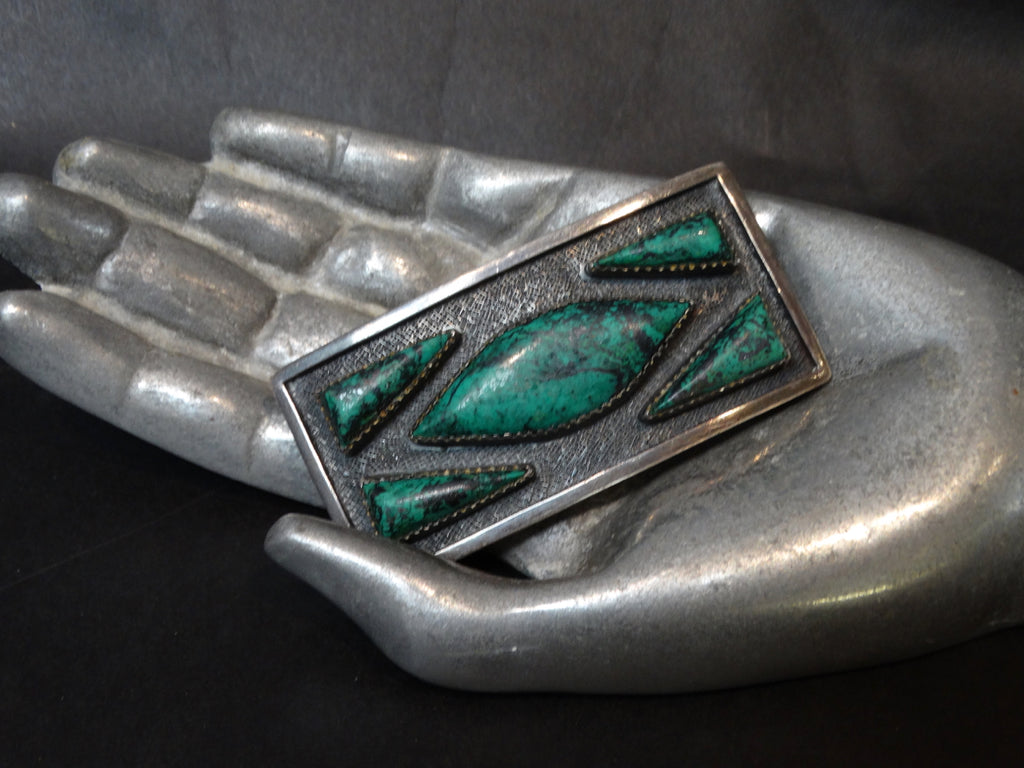 Navajo Vintage turquoise and silver buckle