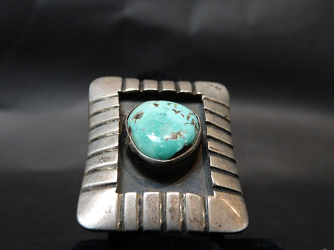 Navajo Silver Shadow Box Ring Size 9