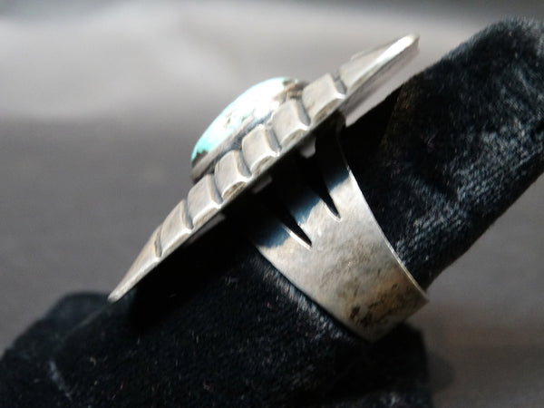 Navajo Silver Shadow Box Ring Size 9