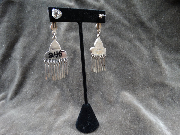 Contemporary Navajo 6-stone Pendant Earrings