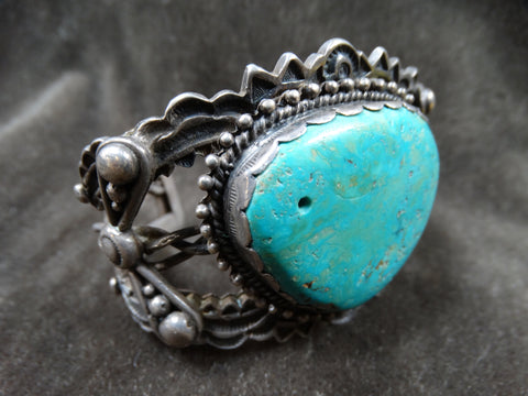 Navajo 1940s Single Stone Cuff