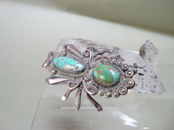 Navajo Silver and Turquoise “Fly” Pin