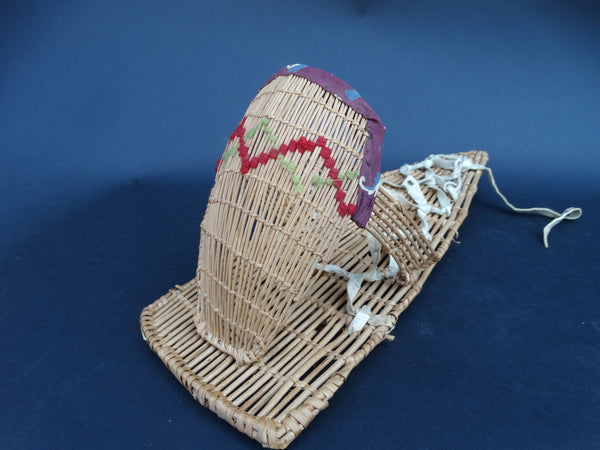 Native American Miniature Cradle Basket circa 1940s