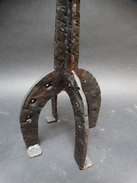 Mexican Midcentury Wrought Iron 4-Branch Candelabra