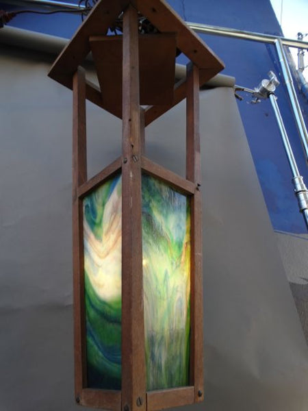 Wooden Stained Glass Lantern