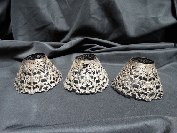 3 Tiffany & Co Sterling Silver Candle Shades