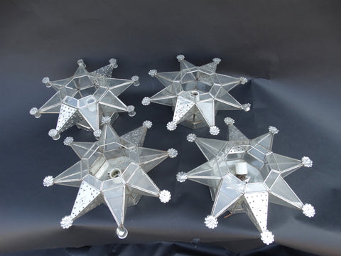 Set Of Four New Mexican Tin Ceiling Lanterns