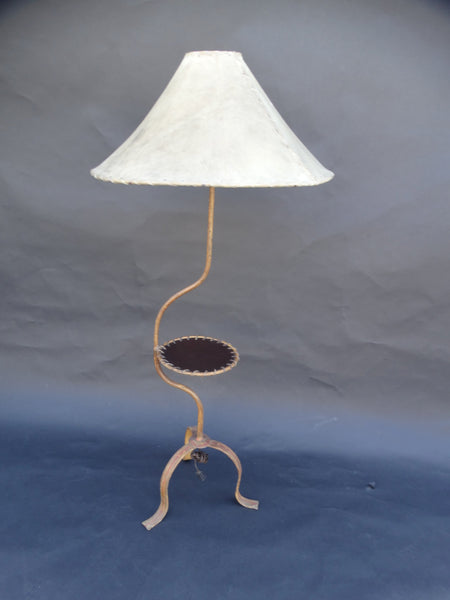 Monterey Floor Lamp with Leather Table