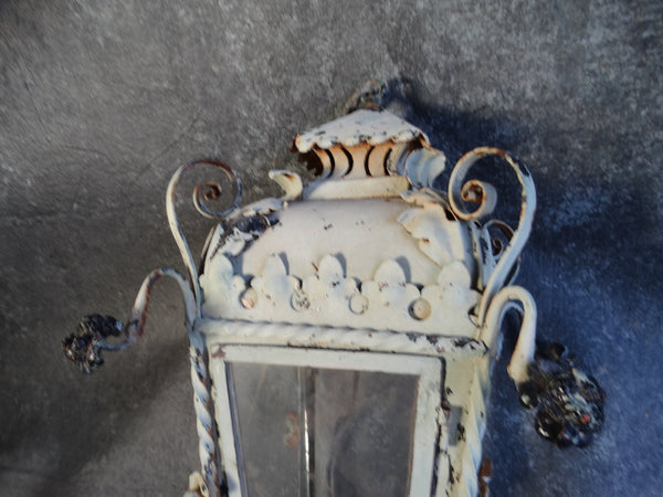 Spanish Revival Hanging Lantern with Spanish Cross Bottom Finial L666