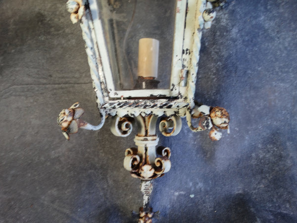 Spanish Revival Hanging Lantern with Spanish Cross Bottom Finial L666
