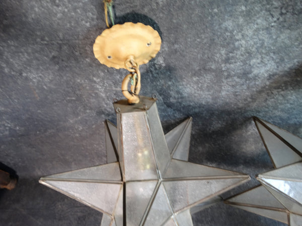 Pair of Moorish Star Pendant Lights 1920s L680