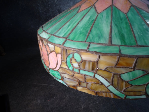Arts & Crafts Stained Glass Leaded Shade L681