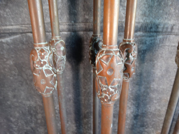 Bronze Art Deco Pendant Entry Lights - Pair L710