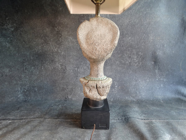 Reglor of California Mid-Century Nefertiti Lamp with Period Shade L729