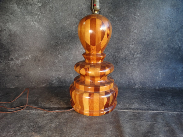 Woodcraft Folk Art Lamp circa 1940s L738