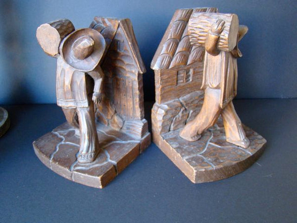 Pair of Mexican Hand Carved Bookends