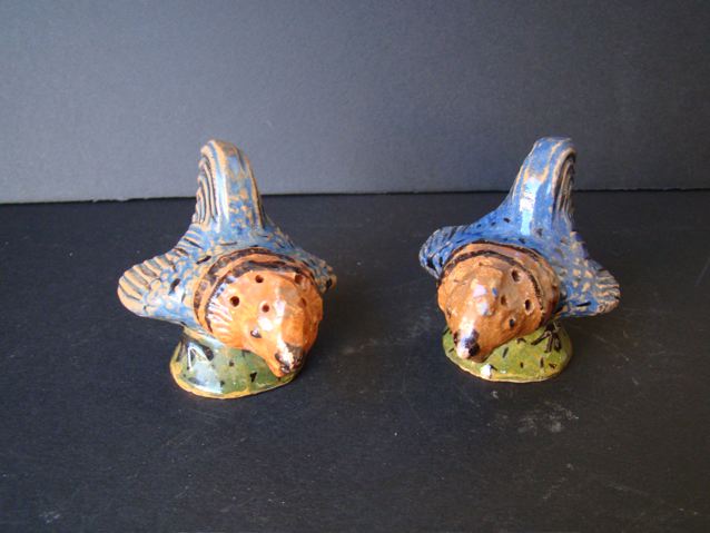 Mexican Pottery Fish Salt & Pepper Shakers