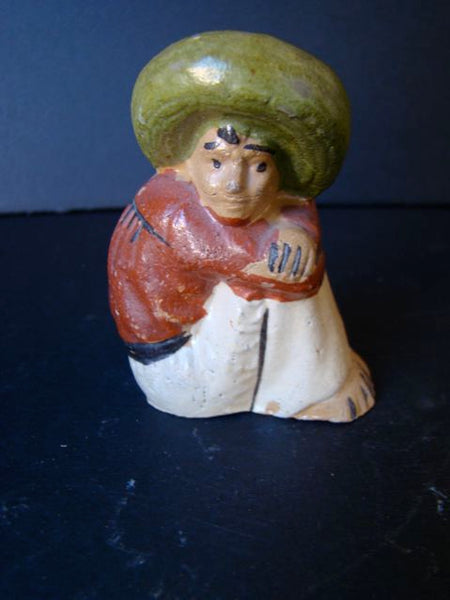 Sitting Mexican Pottery Salt Shaker