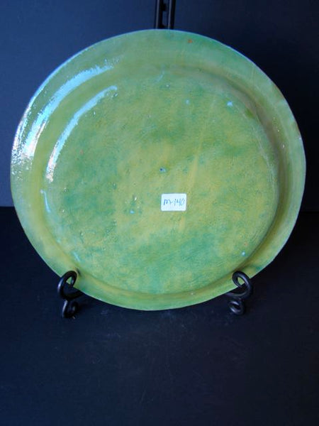 Mexican Tlaquepaque 10.75″ Green Divided Plate