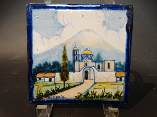 Mexican Rugerio Talavera Tile - Church